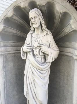 Jésus en prière chapelle - Sacré Coeur - pierre - 95 cm - classique